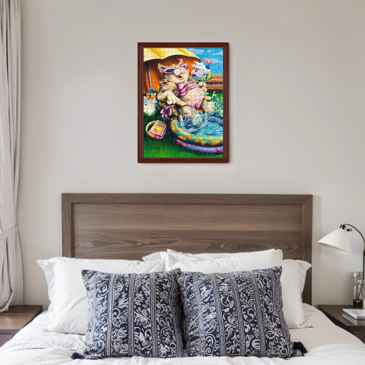 Pool Side Kitty Wooden Jigsaw Puzzles 500 pcs