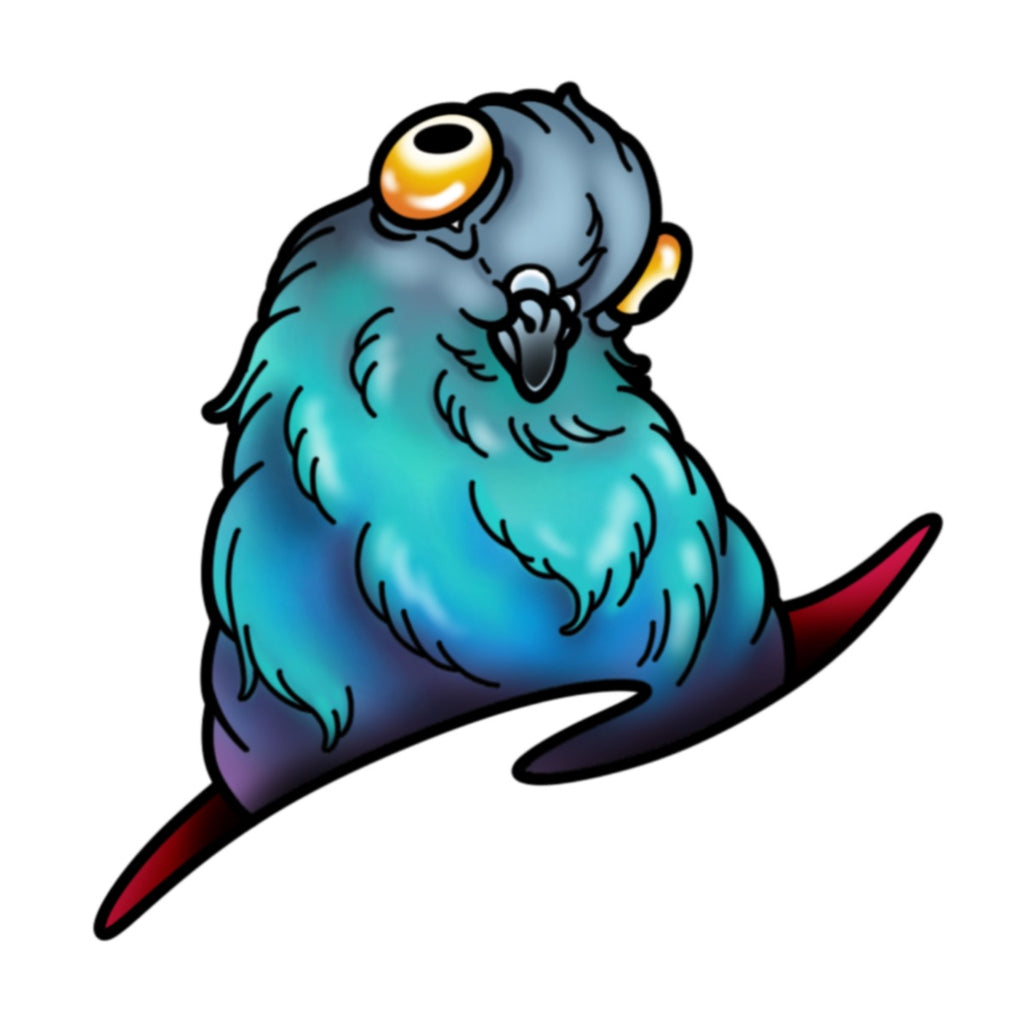 Existential Pigeon Shaped Acrylic Keychain