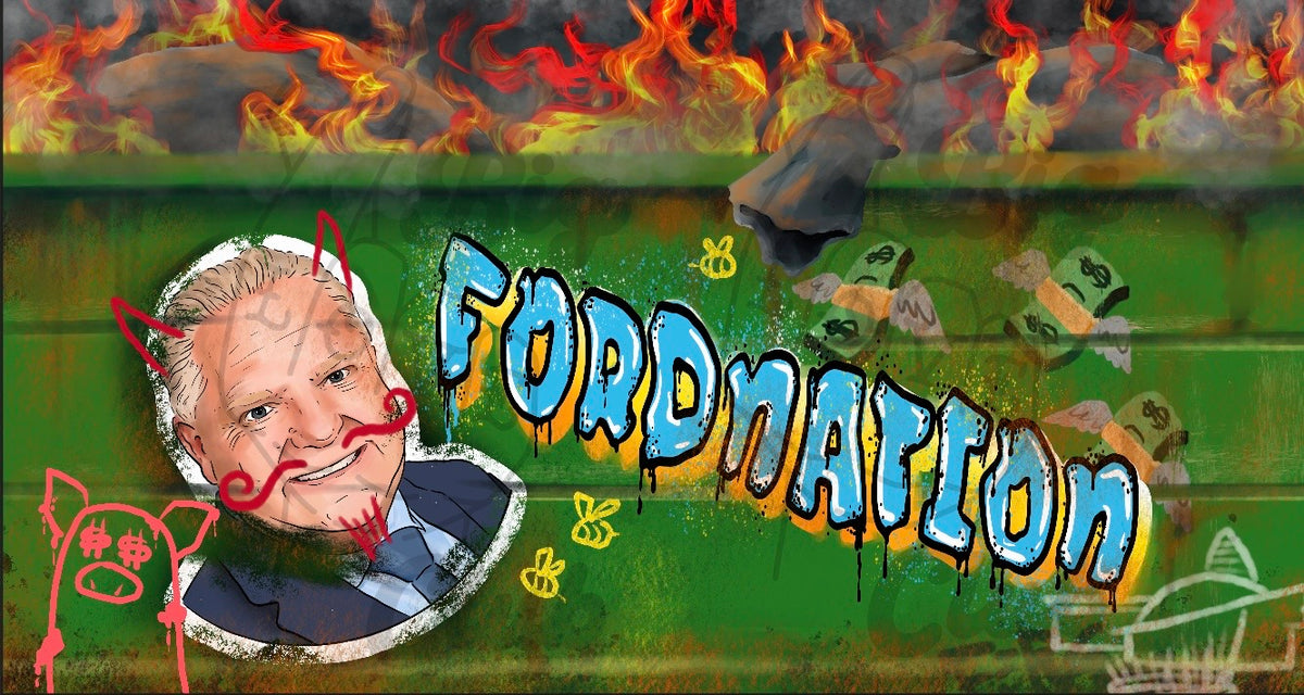 Fordnation Trash Fire Garbage Container