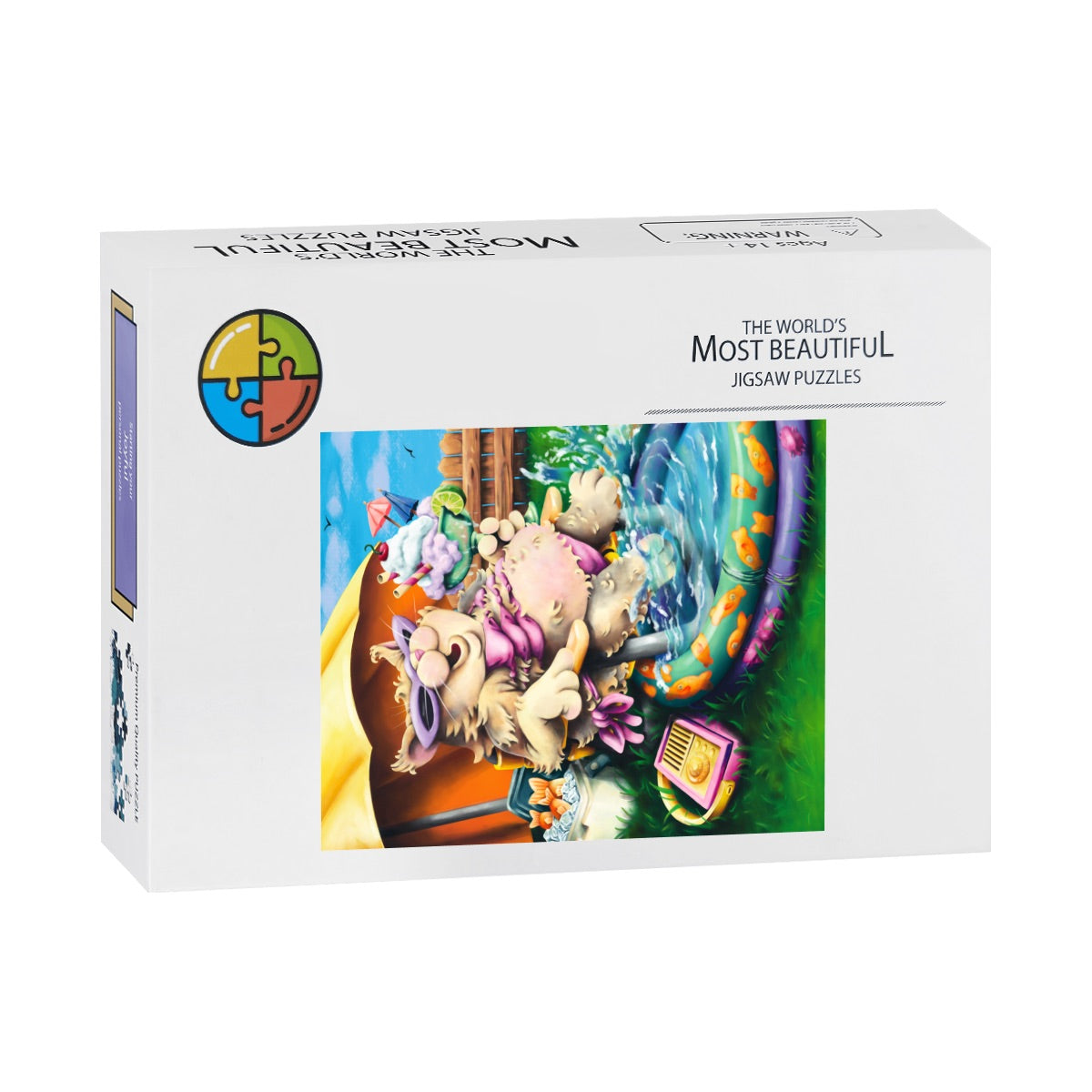 Pool Side Kitty Wooden Jigsaw Puzzles 500 pcs