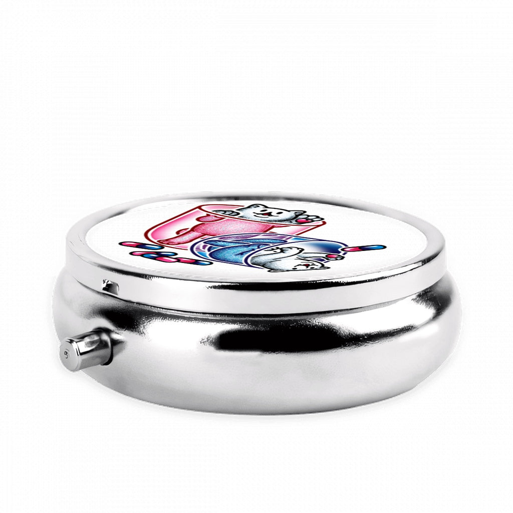 Medication Time Round Pill Box