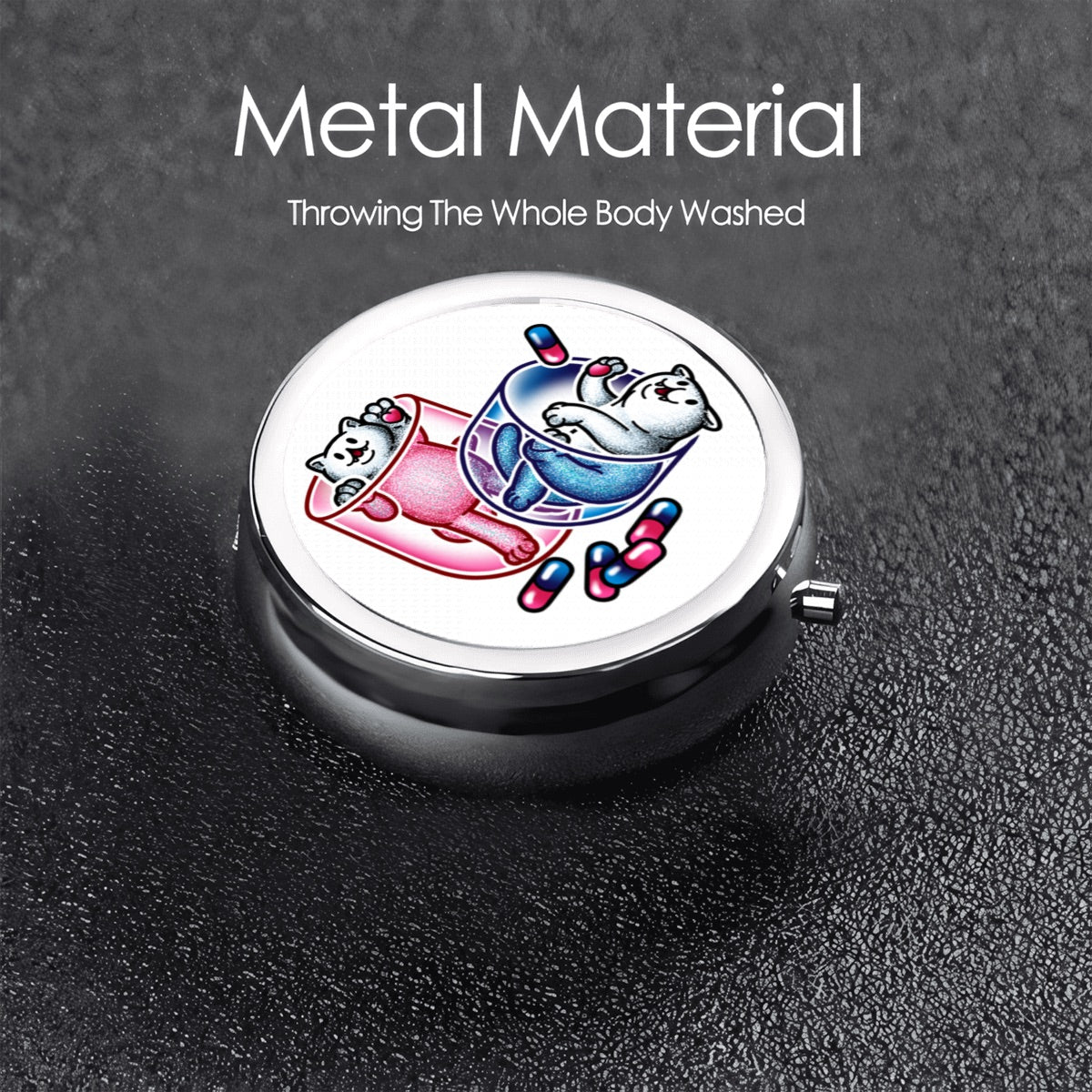 Medication Time Round Pill Box